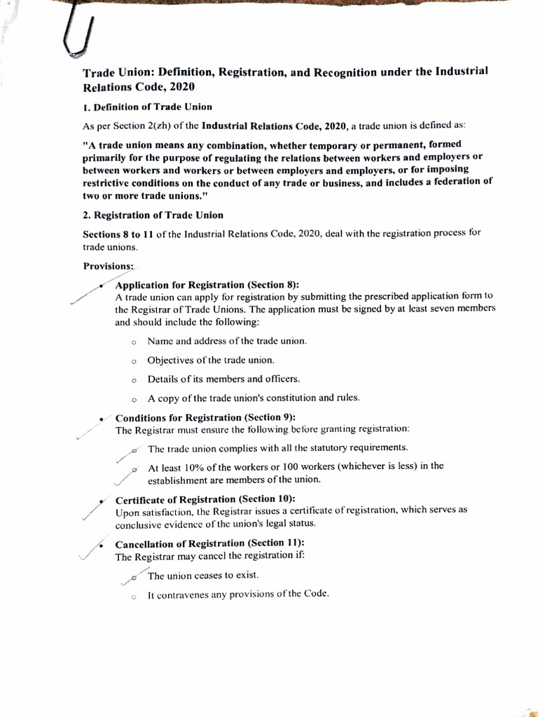 Labour Law Notes | PDF
