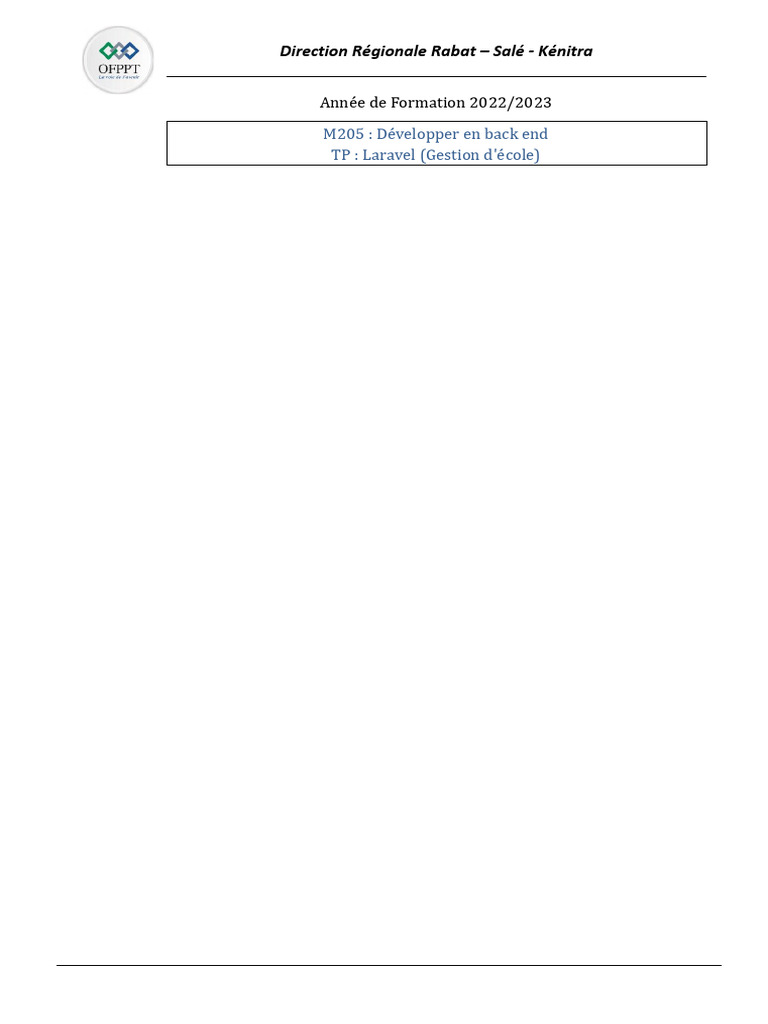 TP Gestion D'école | PDF | Bases de données | Informatique