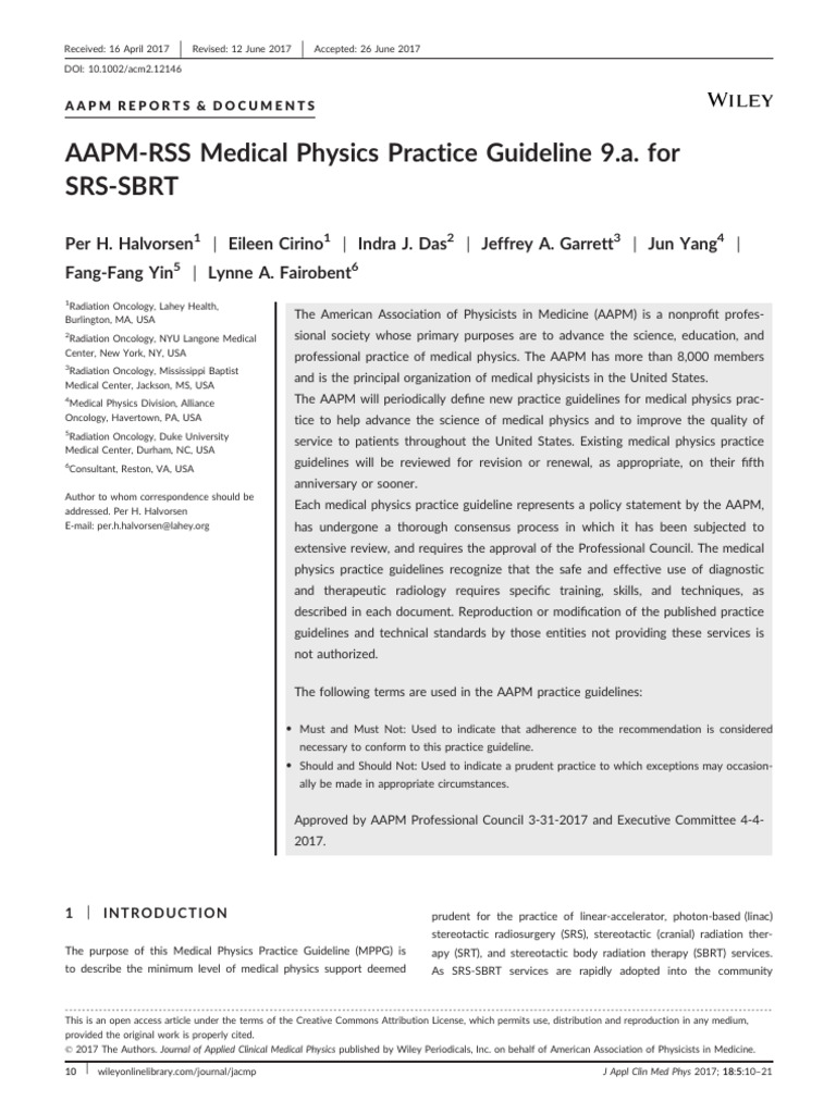 Acm2 12146 | PDF | Radiation Therapy | Medical Physics