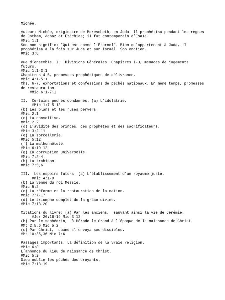 Michée | PDF