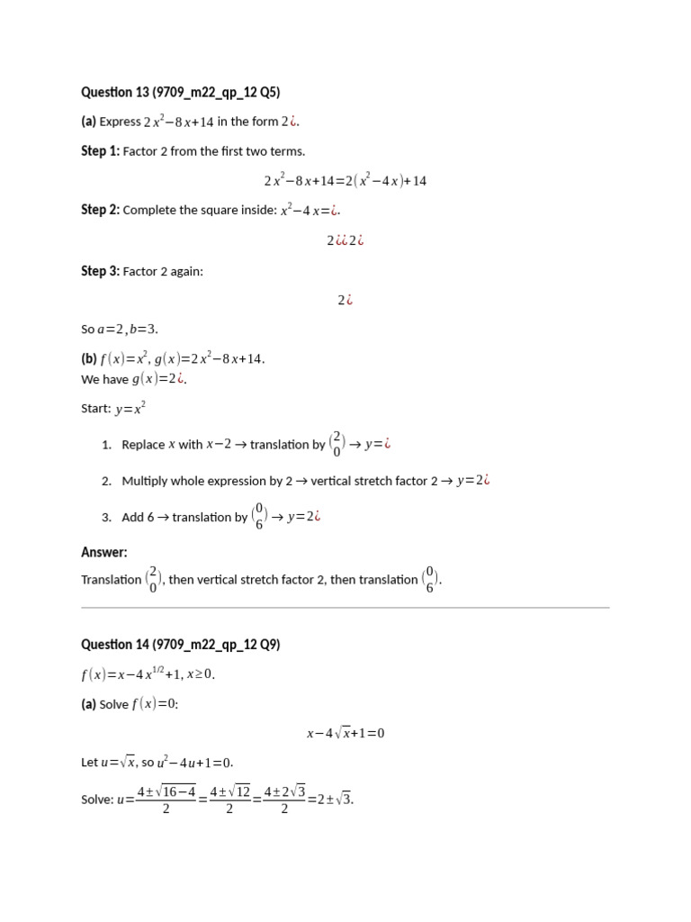 Maths Function Solution | PDF | Inequality (Mathematics) | Mathematics