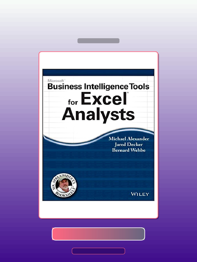 Microsoft Business Intelligence Tools for Excel Analysts E-book ...