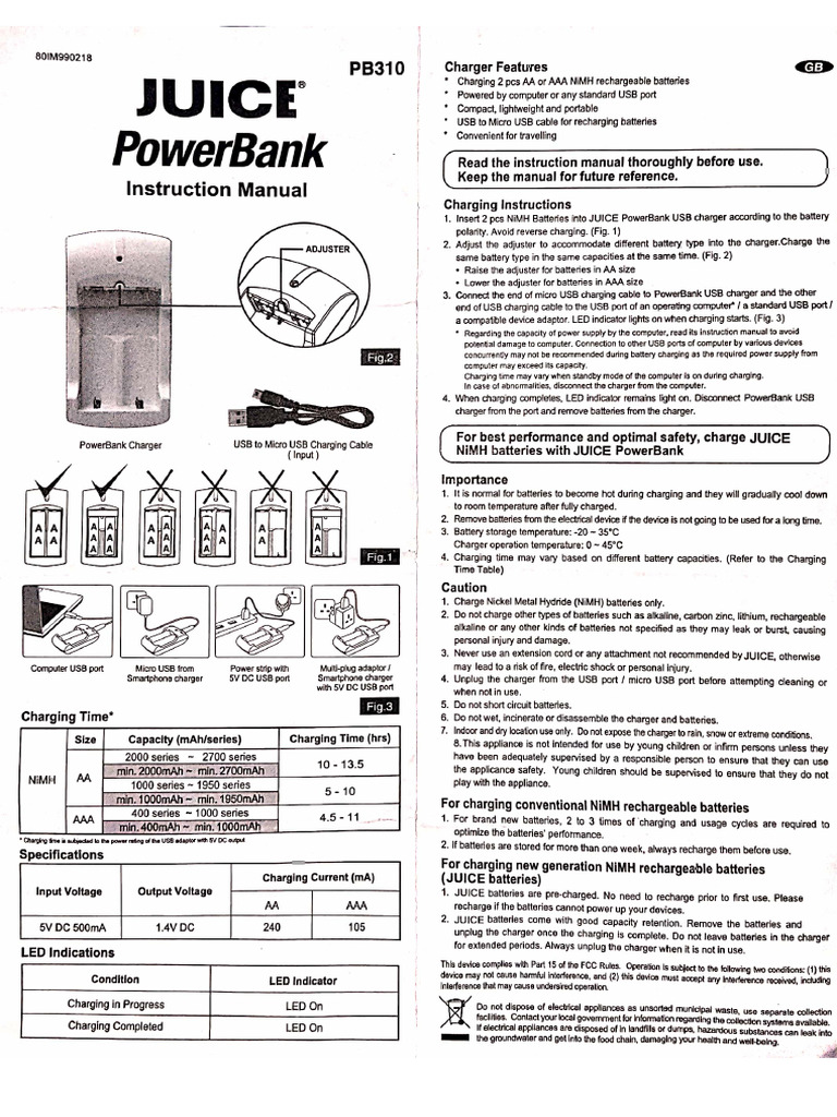 Juice Recharger Manual | PDF
