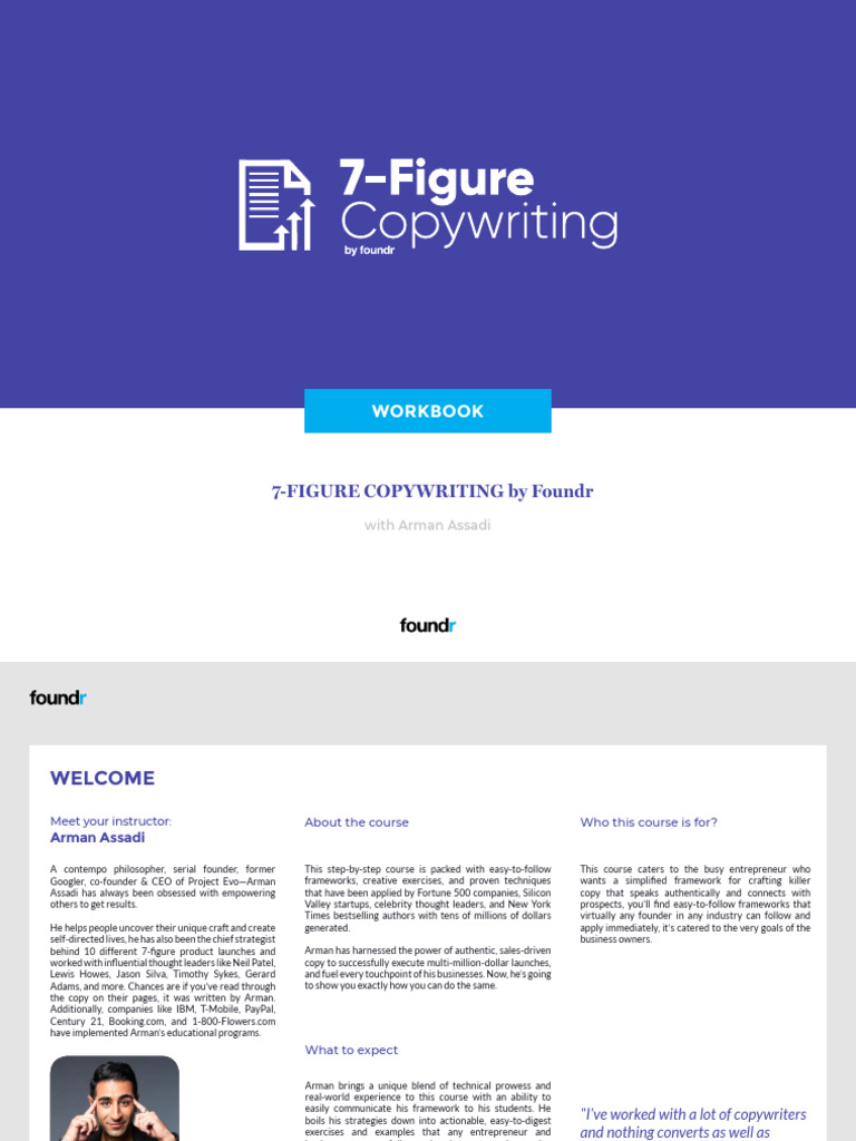 7figure Copywriting Workbook All Modules | PDF