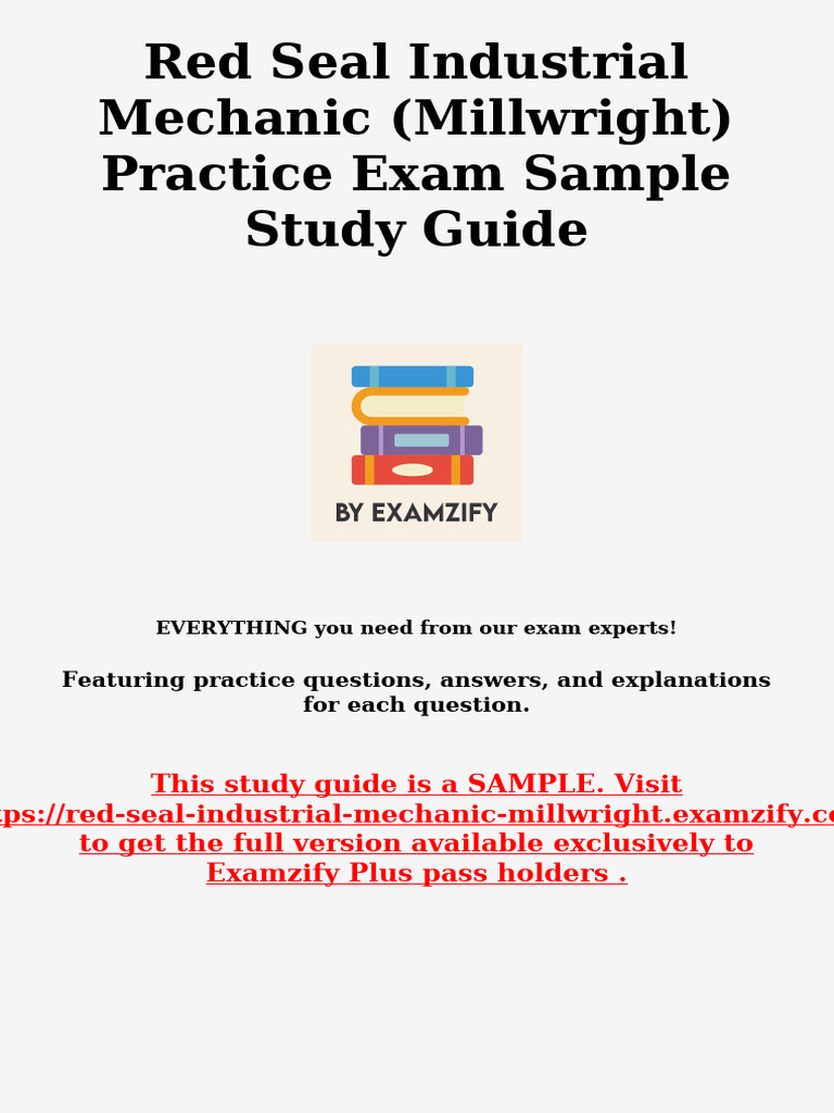 Red Seal Industrial Mechanic Millwright Practice Exam 1746291750 d1992 ...