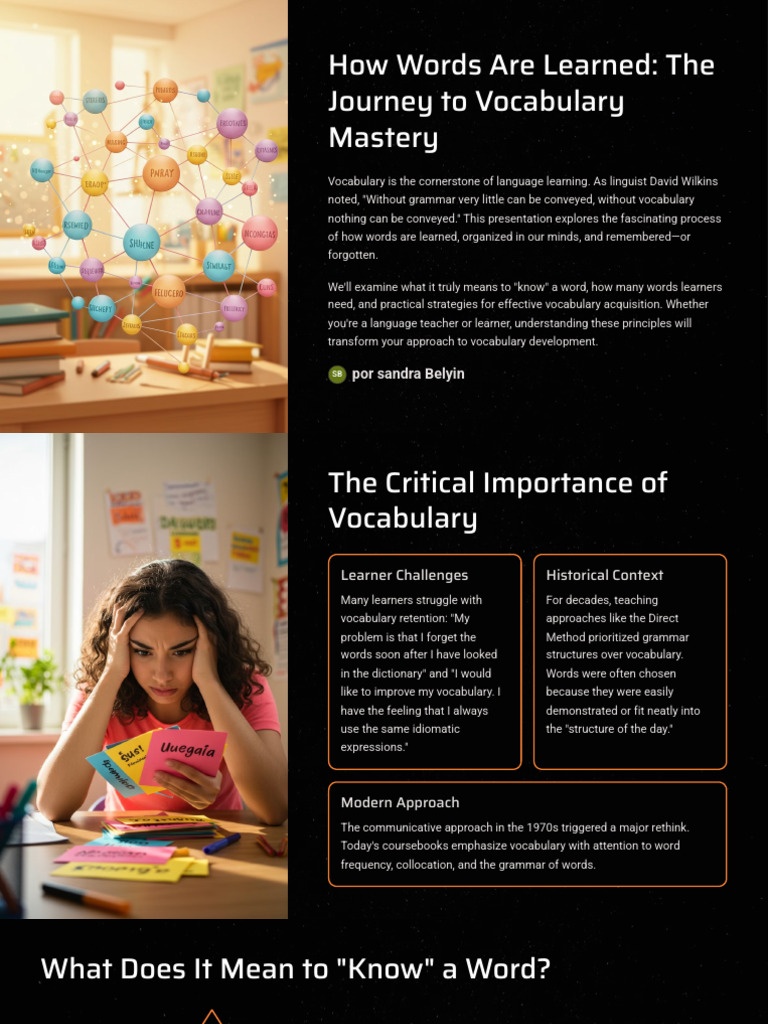 How Words Are Learned The Journey To Vocabulary Mastery | PDF ...