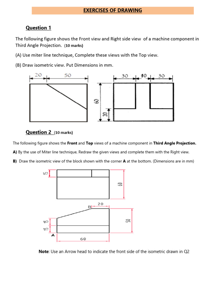 10 Batch of Exercises From Views to 3D Model | PDF
