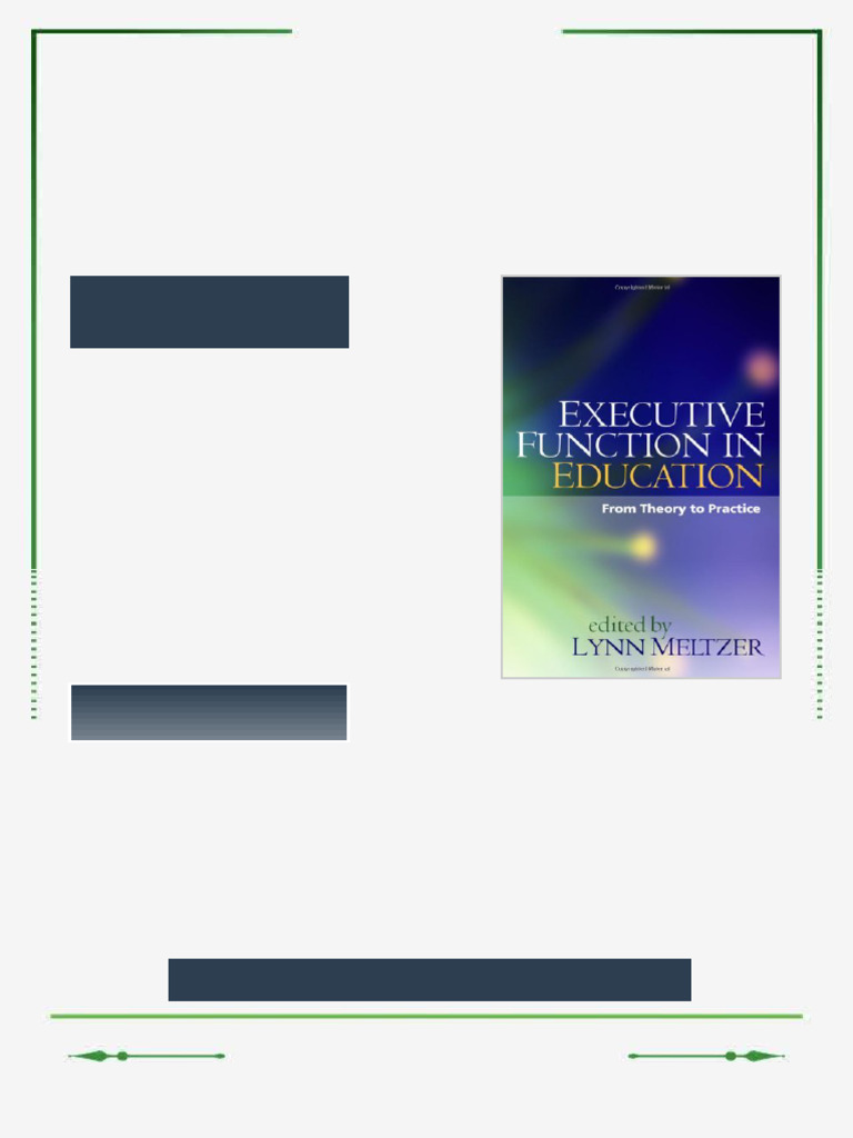 Executive Function in Education From Theory to Practice 1st Edition ...