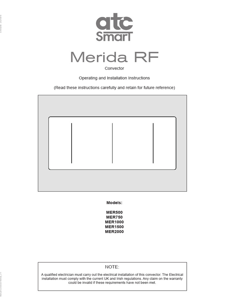 ATC Merida RF Instruction Manual | PDF