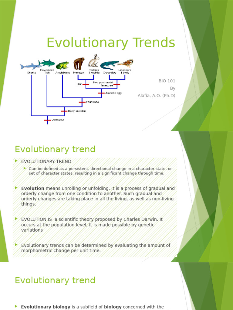 BIO 101 NEW Evolutionary Trends-1 | PDF | Evolution | Species