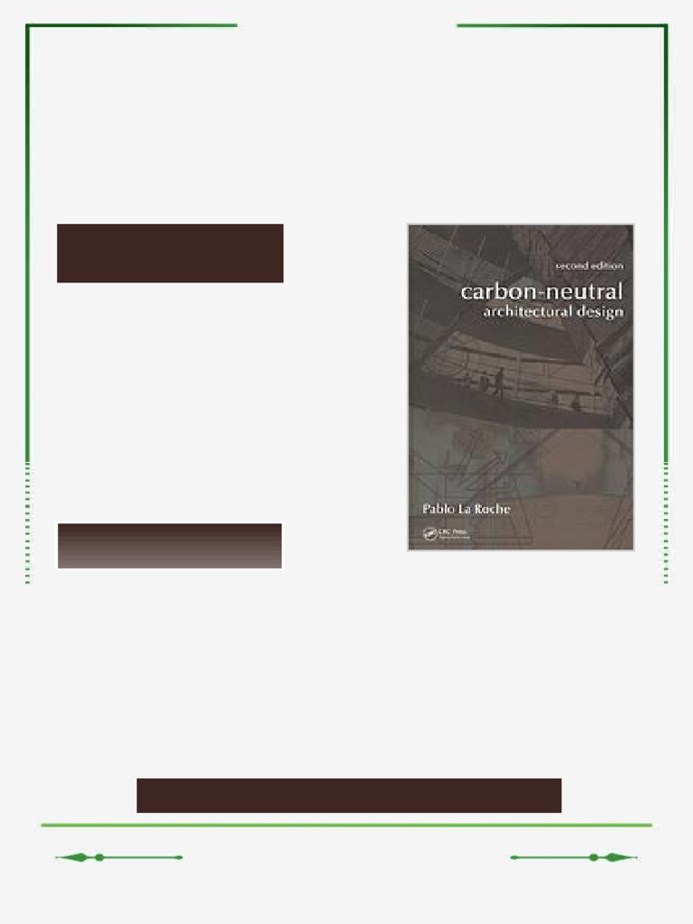 Carbon-neutral architectural design 2nd Edition Pablo La Roche eBook ...
