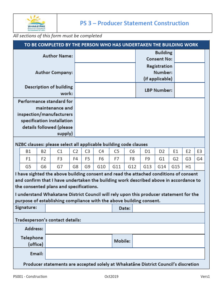Ps 3 Construction Statement | PDF