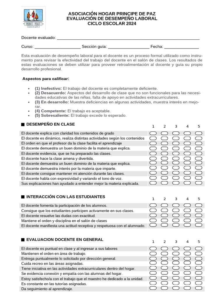 Evaluacion Desempeño Laboral Evaluador | PDF | Maestros | Evaluación