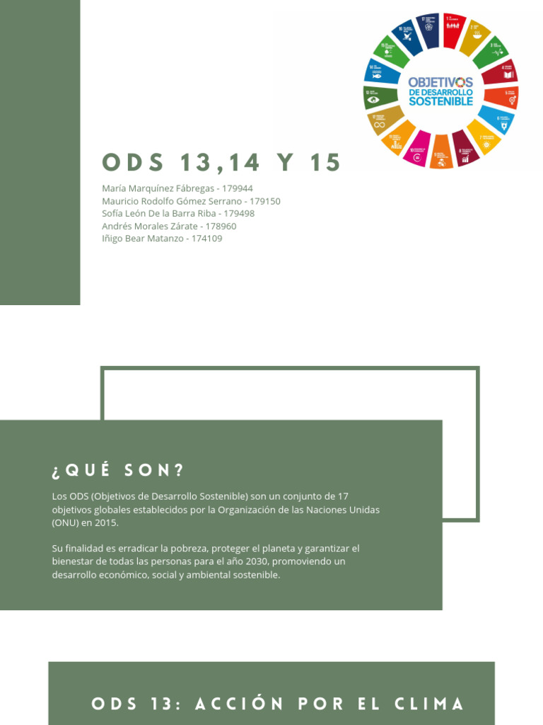 ODS 13,14 y 15 | PDF