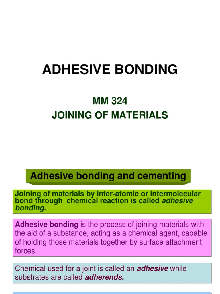 Adhesive Bonding 2 PDF Adhesive Epoxy