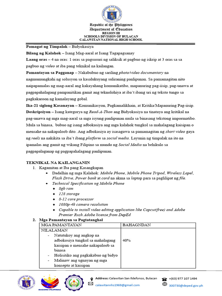 Bidyokasiya&Talumpating Di Handa | PDF