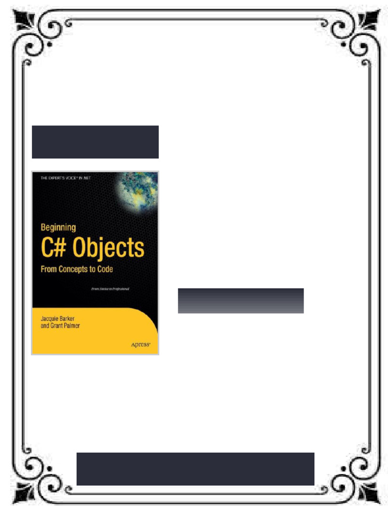 Beginning C Objects From Concepts to Code 1st Edition Jacquie Barker ...