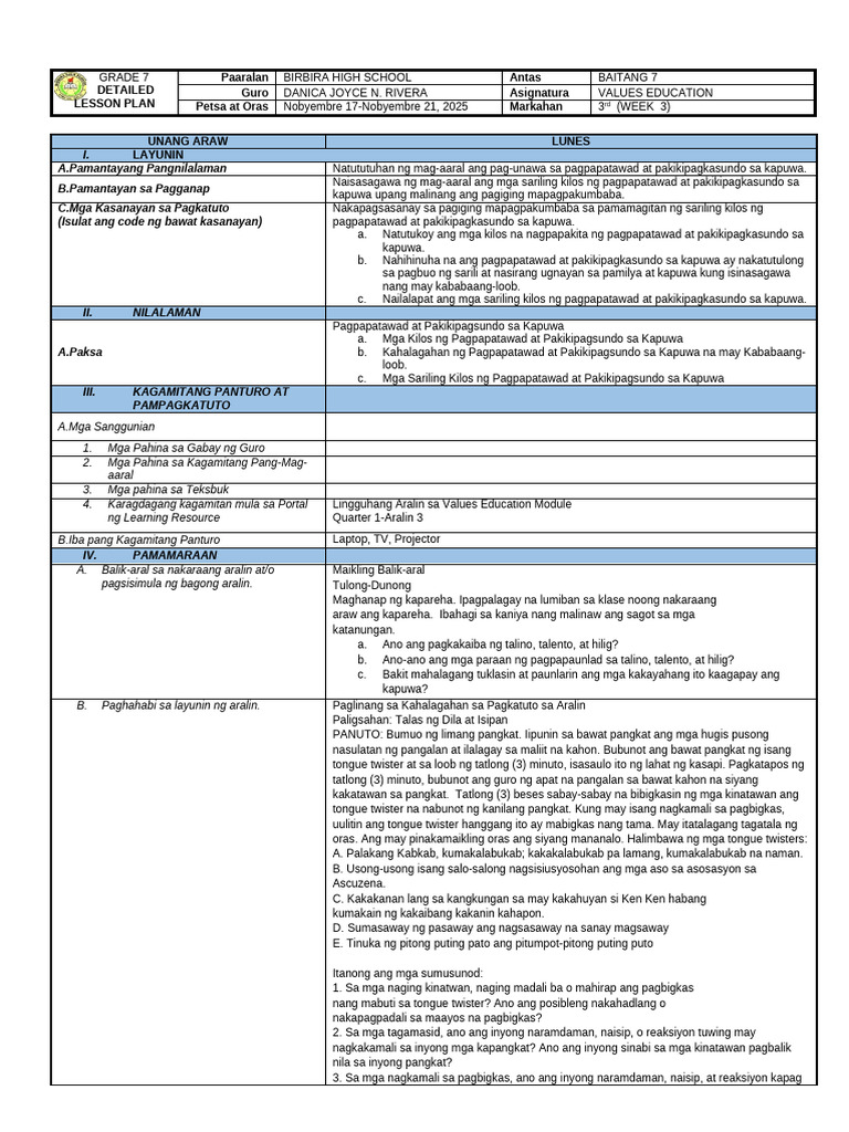 DLP Esp 10 - Week 3 | PDF