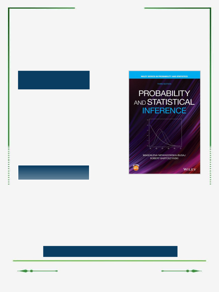 Probability and Statistical Inference 3rd Edition Magdalena ...