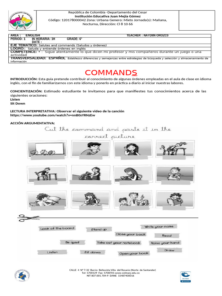 Guia Ingles de Los Comandos | PDF | Comunicación humana