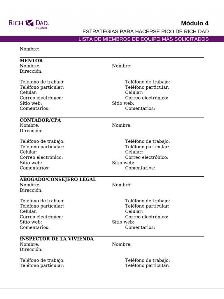 Lista de Miembros de Equipo Más Solicitados | PDF