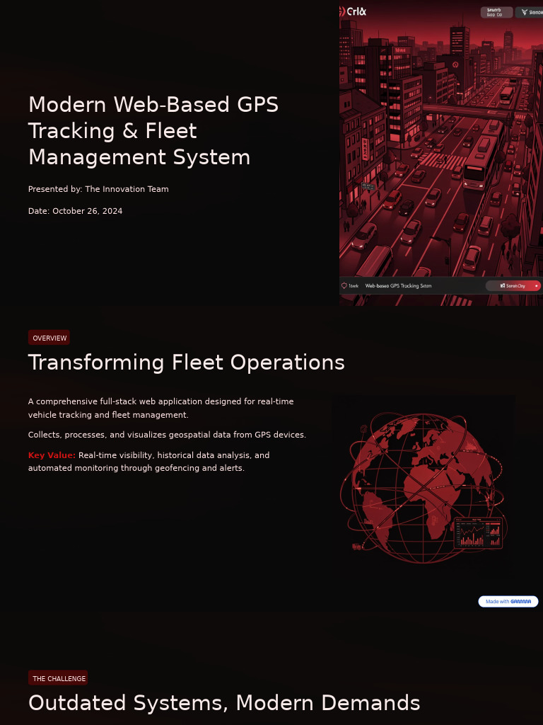 Modern Web Based GPS Tracking and Fleet Management System | PDF | Web ...