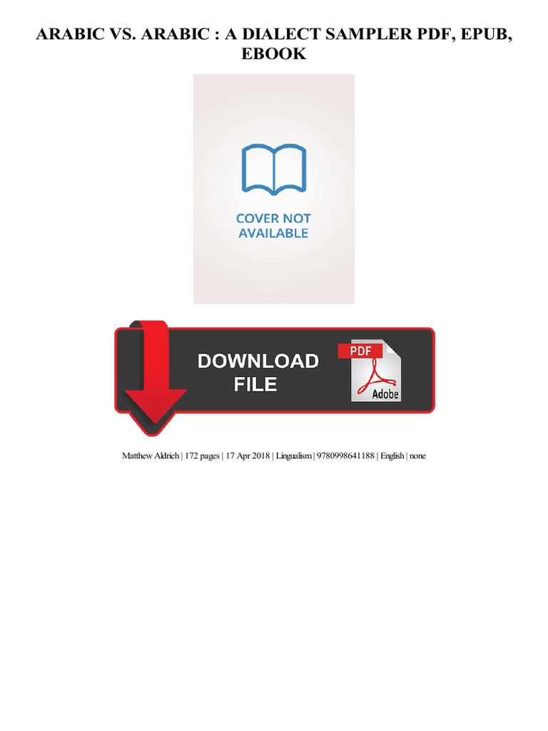 Arabic vs. Arabic: A Dialect Sampler PDF, Epub, Ebook | PDF | Arabic ...
