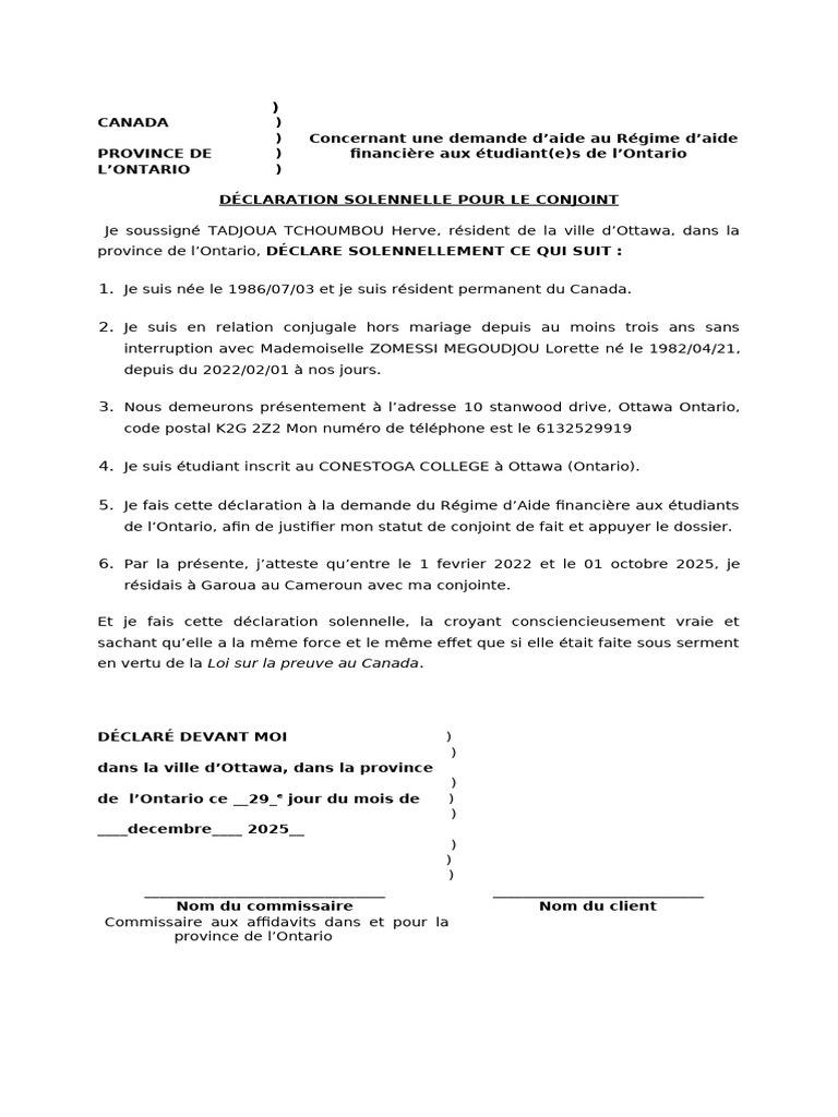 Déclaration de Conjoint Ok | PDF | Échecs | Théorie (échecs)