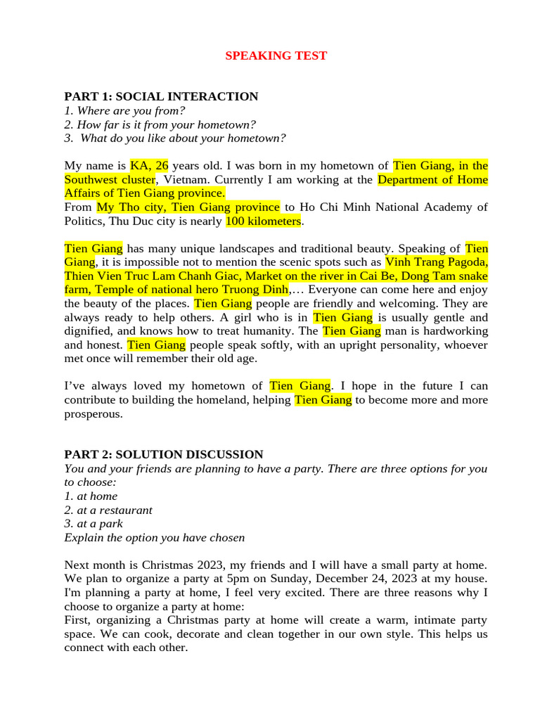 Speaking - 3 Part | PDF | Public Transport | Transport