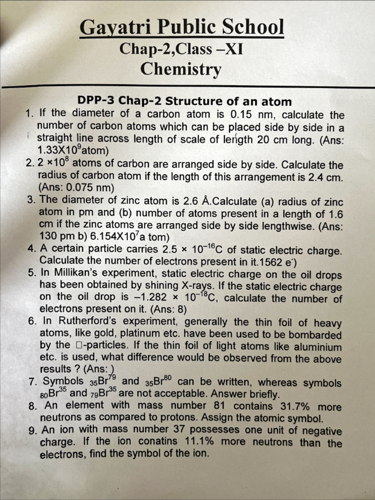 Structure of An Atom Dpp3 | PDF