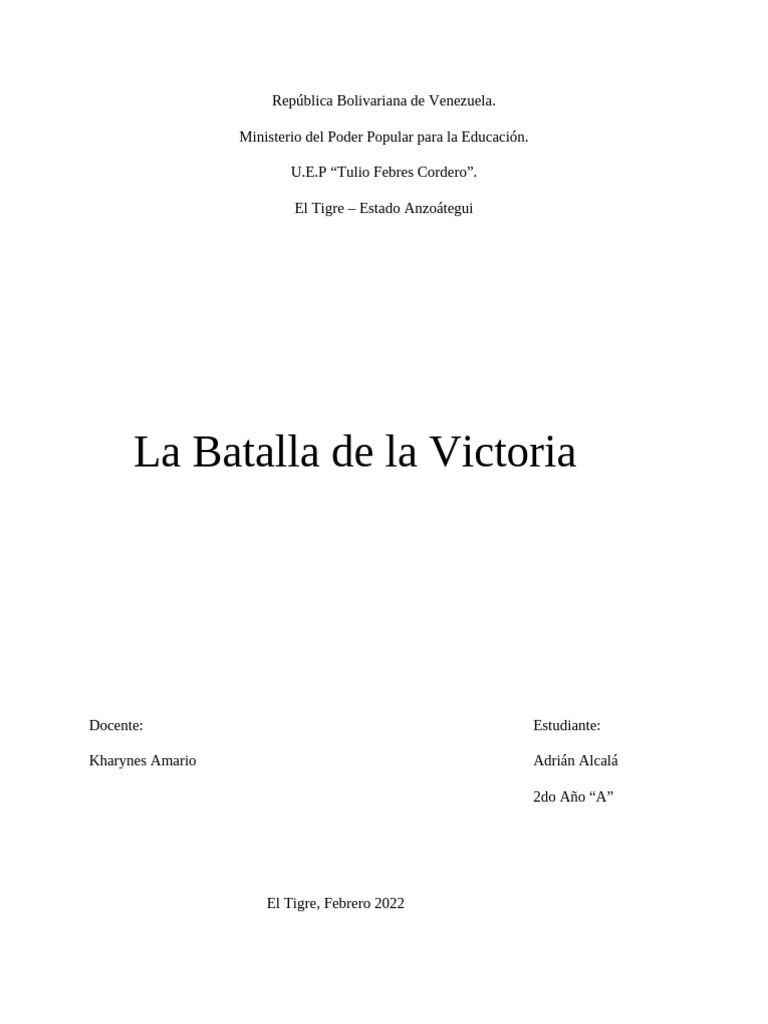 Batalla de La Victoria | PDF
