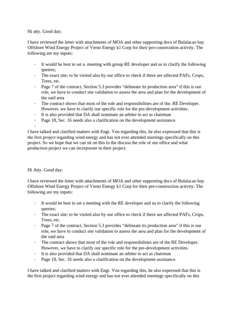 Comments For Contracts | PDF