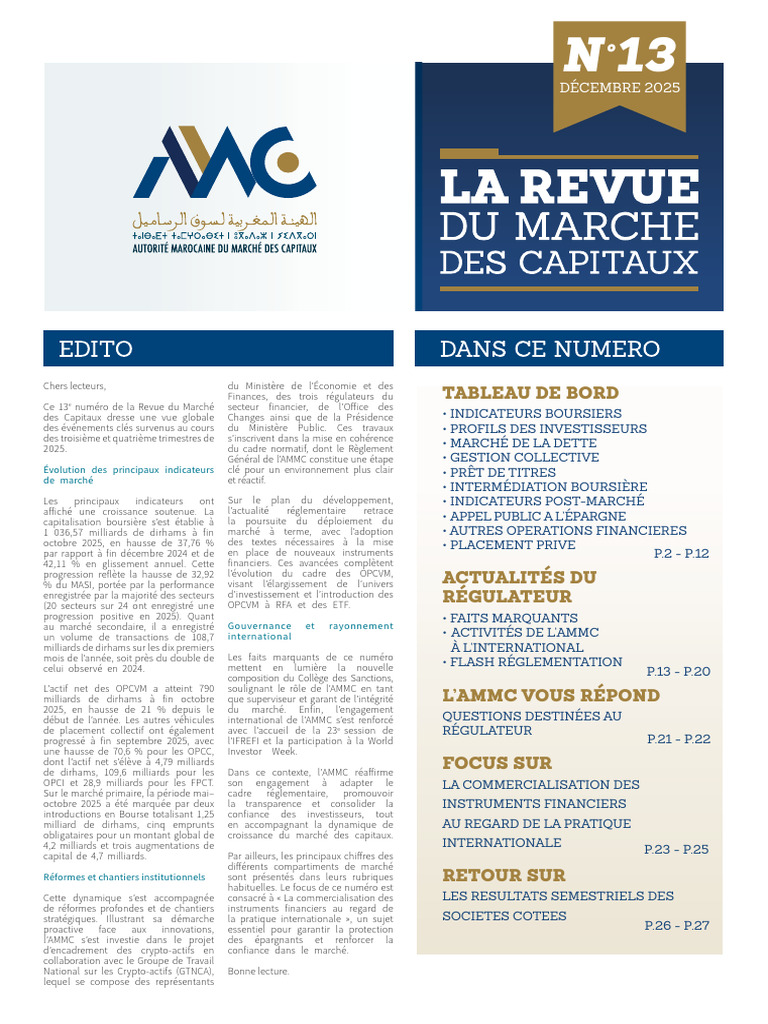 RMC N13 29 12 2025 - 0 | PDF | Obligation (Finance) | Bourse des valeurs