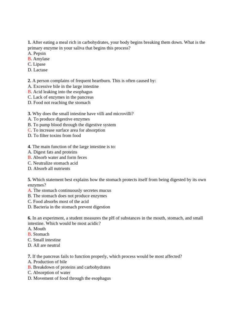 PISA TYPE SCIENCE | PDF | Plate Tectonics | Digestion