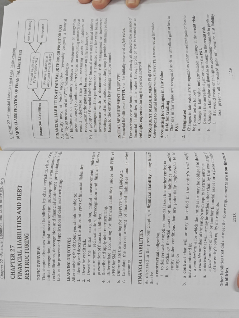 Financial Liabilities and Debt Restructuring | PDF