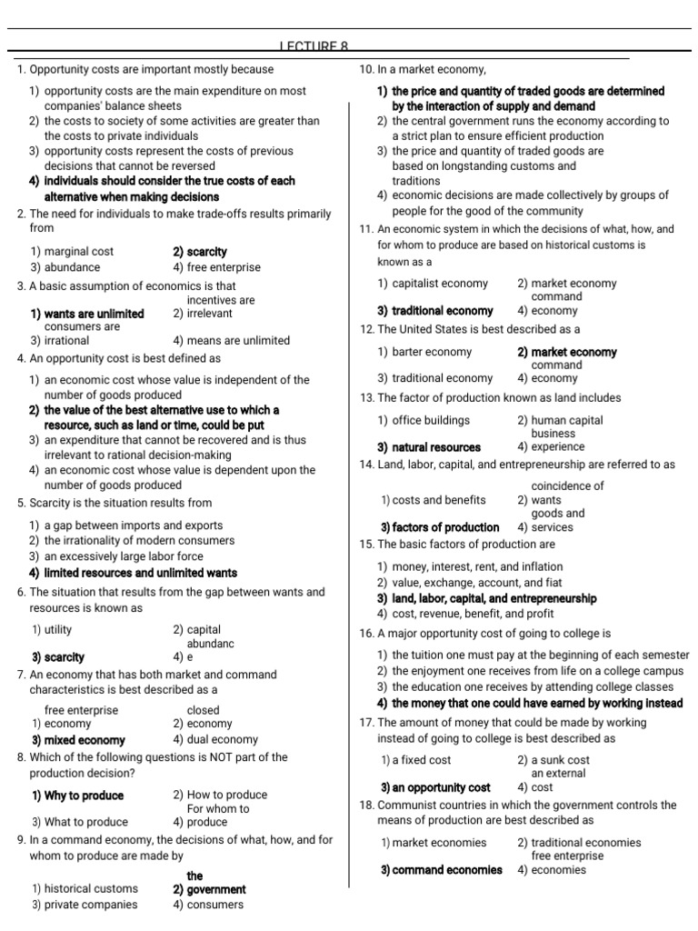 AEC 102 Lecture 8 | PDF