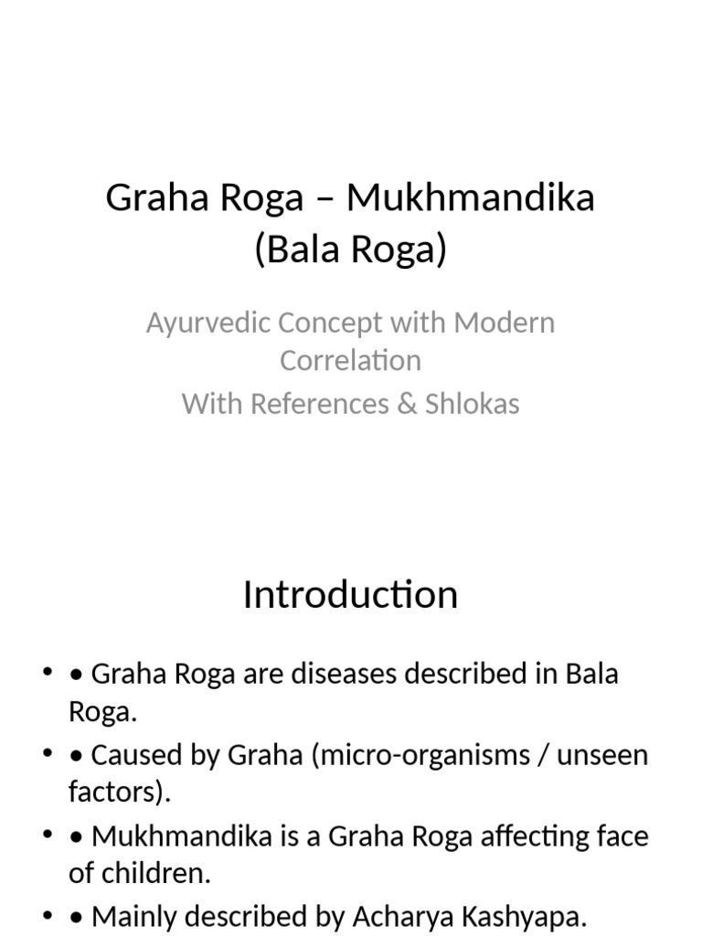 Graha Roga Mukhmandika | PDF | Ayurveda | Diseases And Disorders