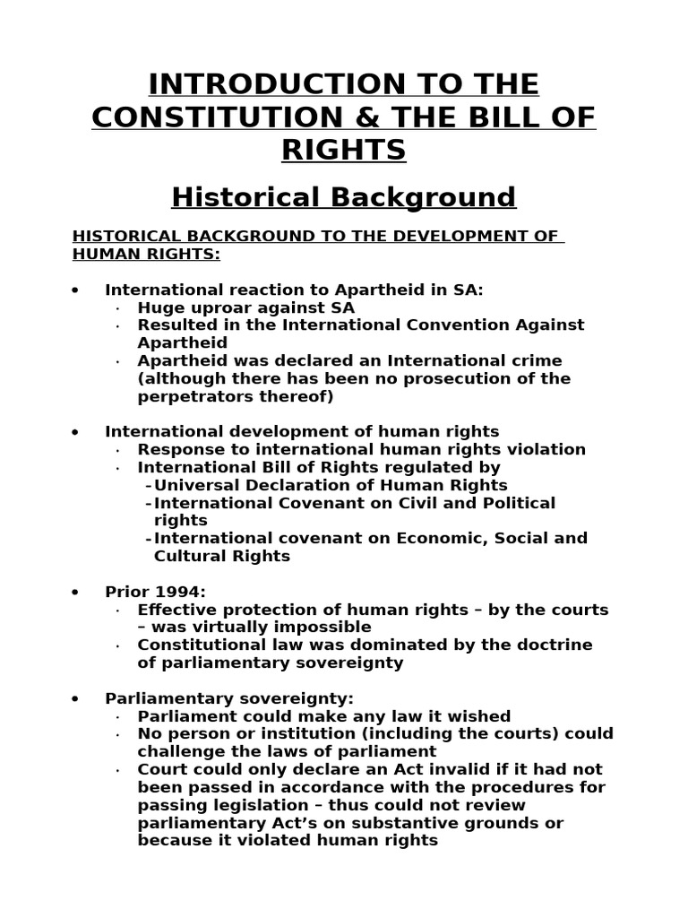 Introduction To The Constitution The Bill of Rights | PDF ...