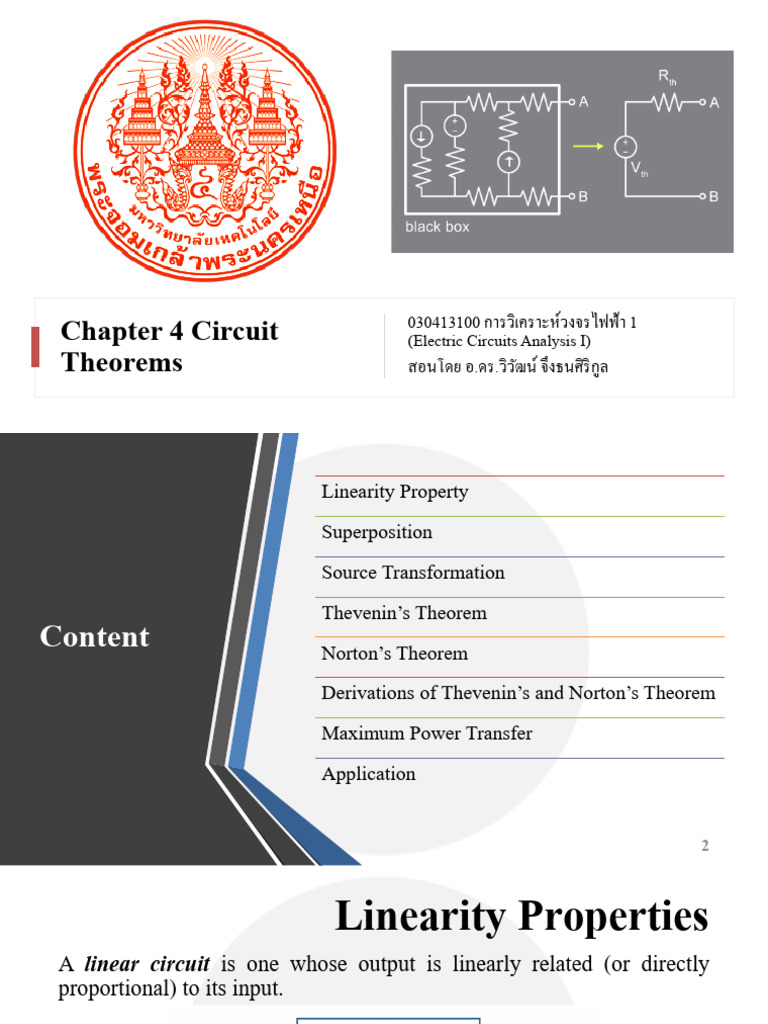 Chapter 4 Circuit Theorem | PDF | Electrical Network | Analog Circuits
