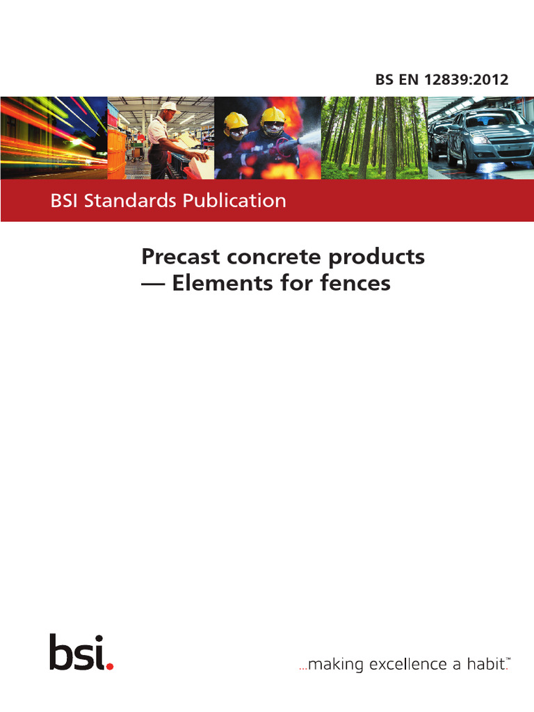 BS en 12839-2012 | PDF | Concrete | Precast Concrete