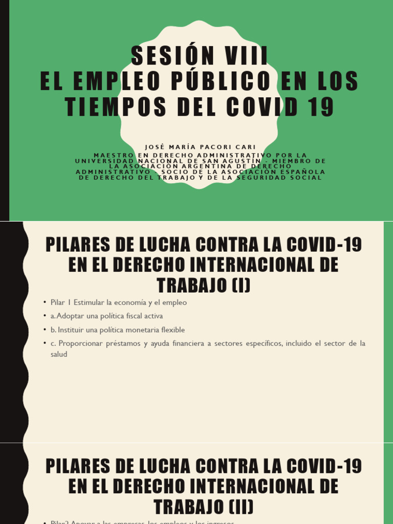 SESIÓN EL EMPLEO PÚBLICO EN TIEMPOS DEL COVID 19 - AUTOR JOSÉ MARÍA ...