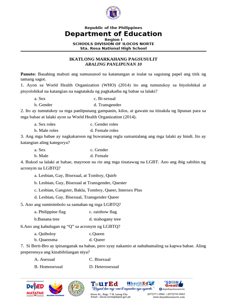3rd PT Test Ap10 | PDF