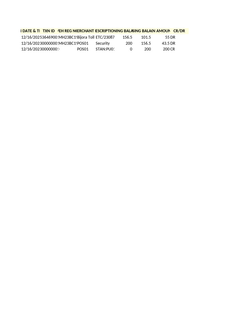 Wallet Statement Container | PDF