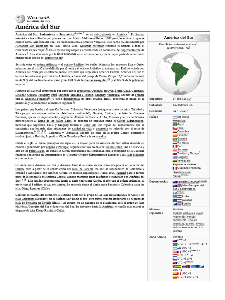 América Del Sur | PDF | América del Sur | Américas