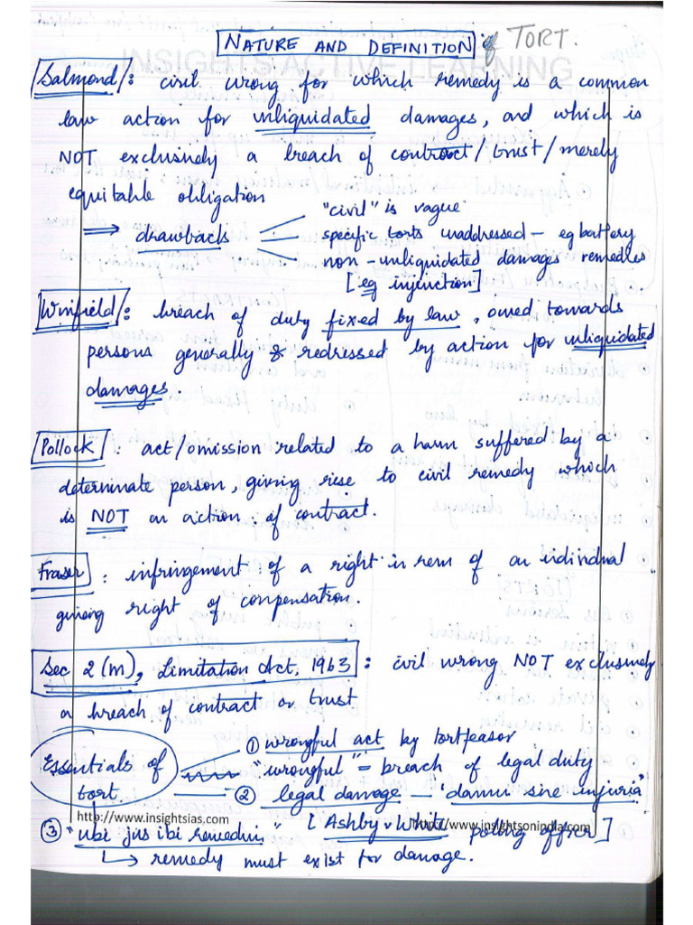 TORT 2 JAYDEEP SIR NOTES | PDF