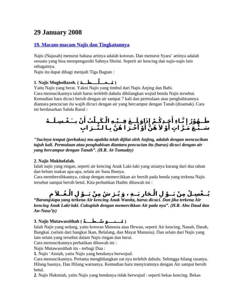 Najis | PDF