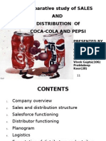 Comparative Study of SALES AND Distribution of Coca-Cola and Pepsi