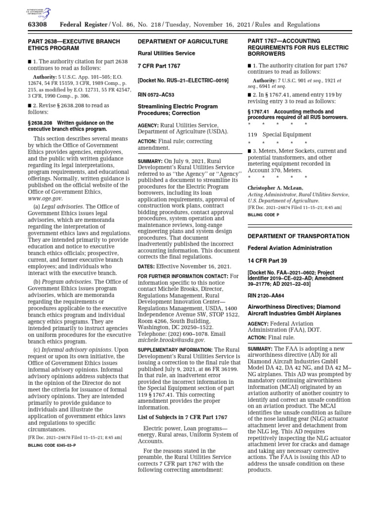 AD 2021-22-03 NLG Actuator | PDF | Federal Aviation Administration ...