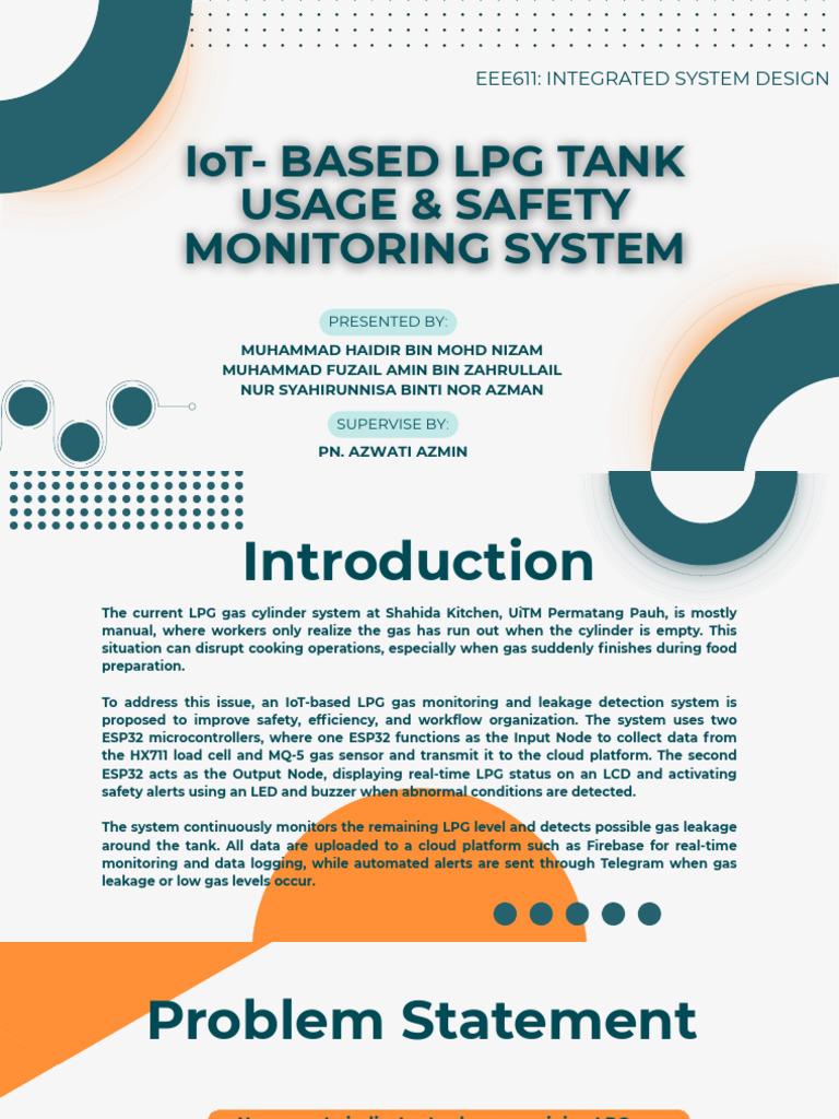 Iot - Based LPG Tank Usage & Safety Monitoring System | PDF | Internet ...