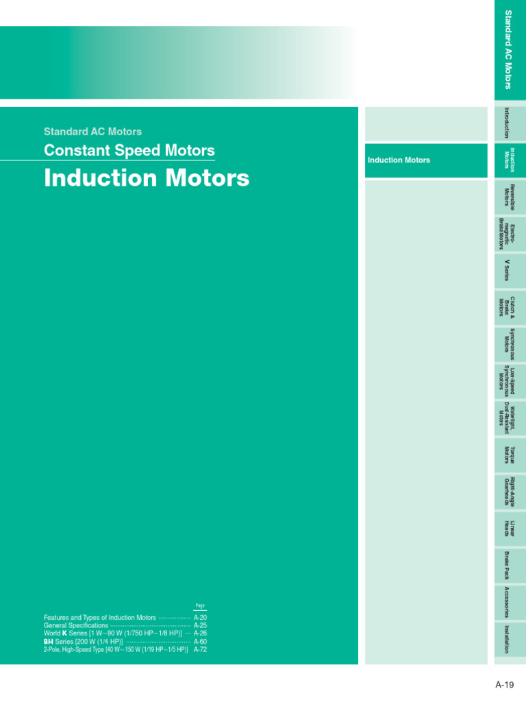 Usa Ac Ind | PDF | Electric Motor | Horsepower